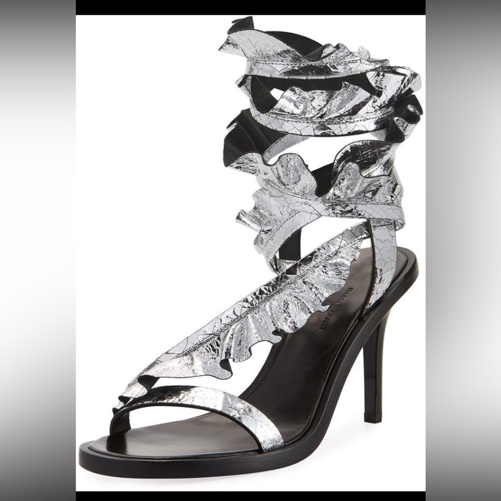 Isabel Marant Ansel Silver Runway Sandals - Sz 35 & New in Box